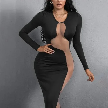 Sexy Long See-through Dress - Image 5