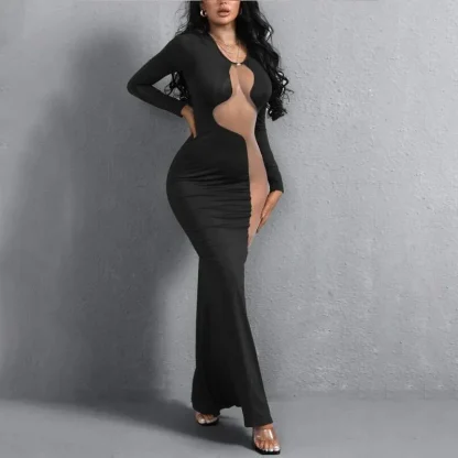 Sexy Long See-through Dress - Image 2