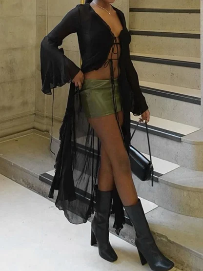 Long Sleeve See-through Jacket