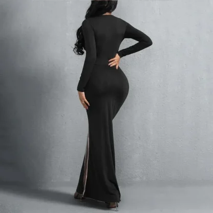 Sexy Long See-through Dress - Image 4