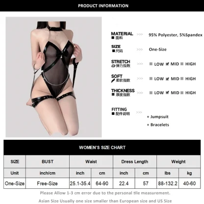 Erotic Mesh See-through Bodysuit - Image 7