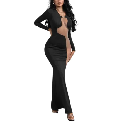 Sexy Long See-through Dress - Image 6