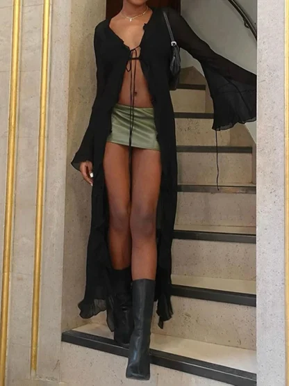 Long Sleeve See-through Jacket - Image 4