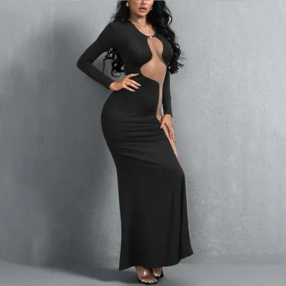 Sexy Long See-through Dress - Image 3
