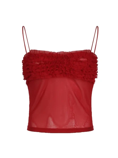 Chic Mesh See-through Top - Image 6
