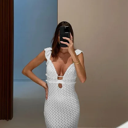 Elegant Maxi See-through Dress - Image 4