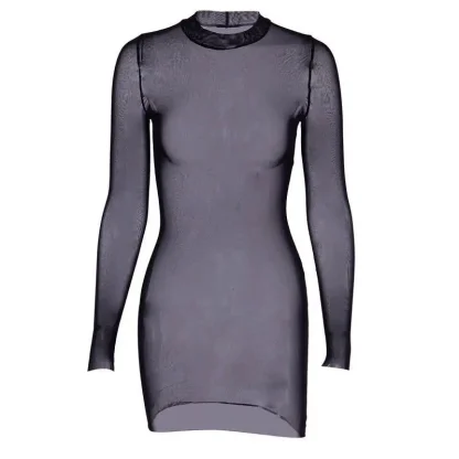Sexy Long Sleeve Mesh Dress - Image 6