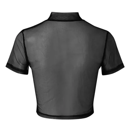 Short Sleeve Transparent Tops - Image 6