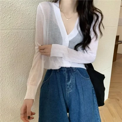 Casual Solid Transparent Jackets - Image 5