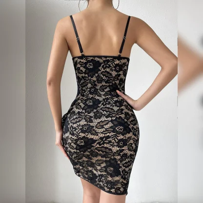Sleeveless Lace Sheer Dress - Image 2