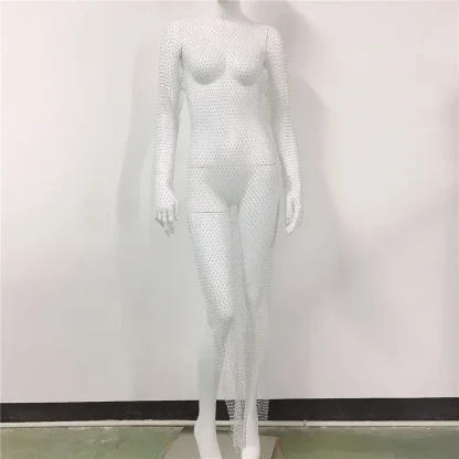 Sexy Fishnet Sparkly Sheer Dress - Image 6