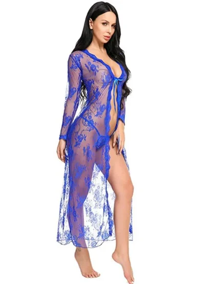 Sexy Lace See-through Nighgown - Image 5