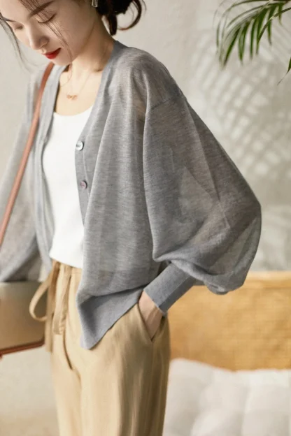 Casual Button-down See-through Jackets - Image 2