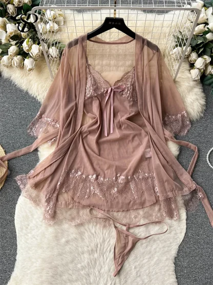 Sexy Mesh See-through Nightwear - Image 5
