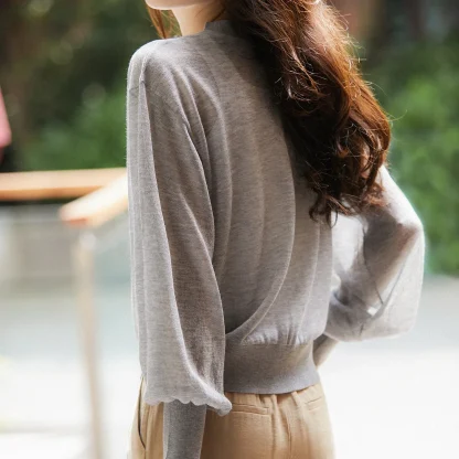 Casual Button-down See-through Jackets - Image 3