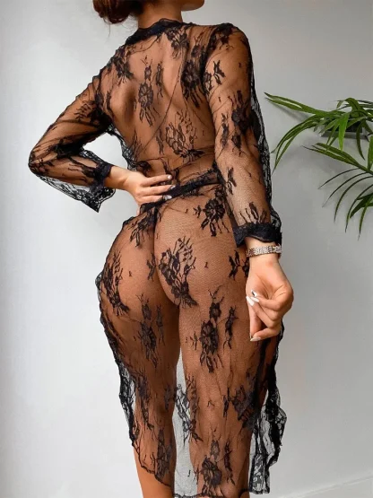 Sexy Lace See-through Nighgown - Image 3