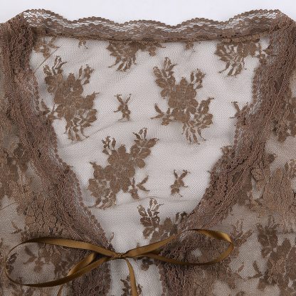 Open Front Lace See-through Jacket - Image 7