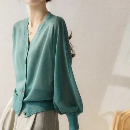 Casual Button-down See-through Jackets - Image 5