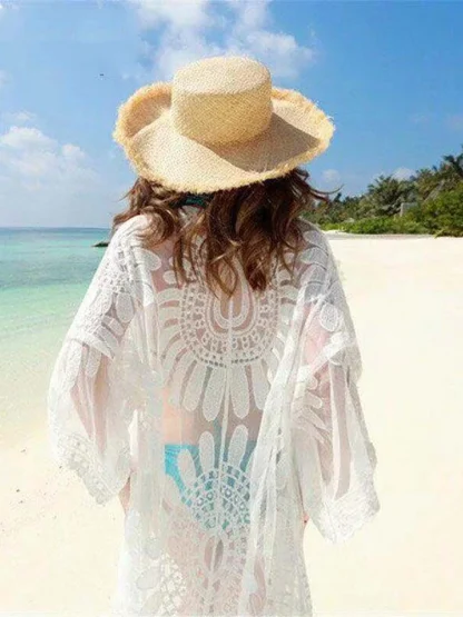 Open Front Sheer Beach Cover-up - Image 4
