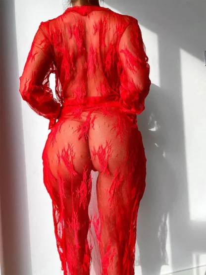 Sexy Lace See-through Nighgown - Image 4