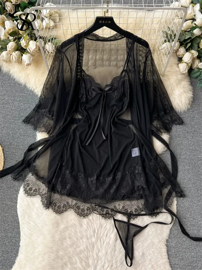 Sexy Mesh See-through Nightwear - Image 7