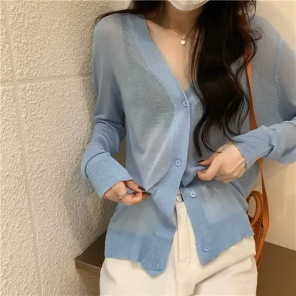 Casual Solid Transparent Jackets - Image 4