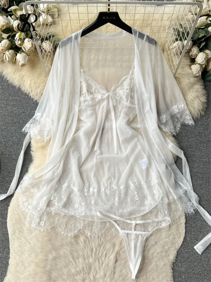 Sexy Mesh See-through Nightwear - Image 6