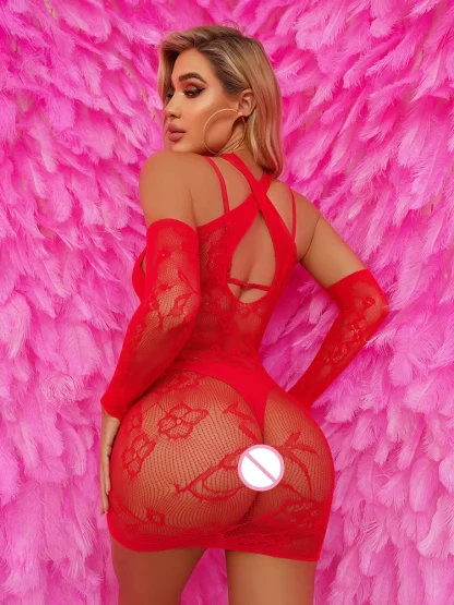 Sexy Lace See-through Dress - Image 5