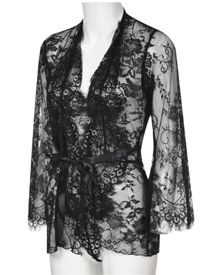 Open Front See-through Nightwear - Image 6