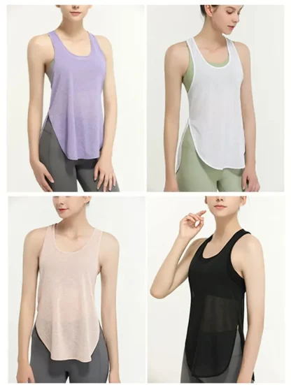 Slit Side Tank See-through Tops - Image 6