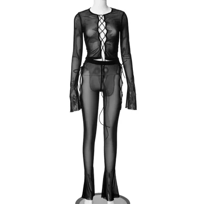 Lace-up Transparent Party Wear - Image 4