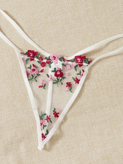 Sleeveless Floral See-through Babydoll - Image 5