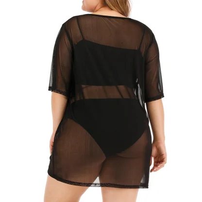 Plus Size Casual See-through Dress - Image 5