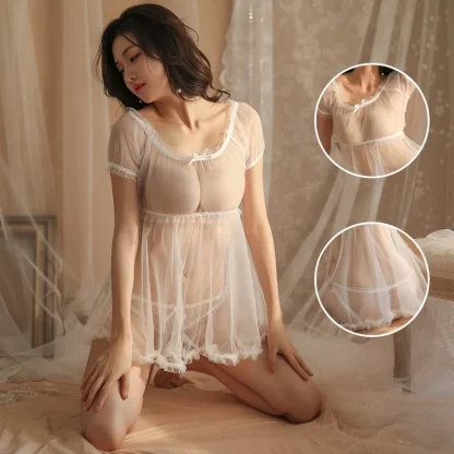 Sexy Mesh Transparent Babydoll - Image 4