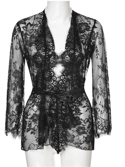 Open Front See-through Nightwear - Image 3
