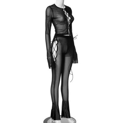 Lace-up Transparent Party Wear - Image 5