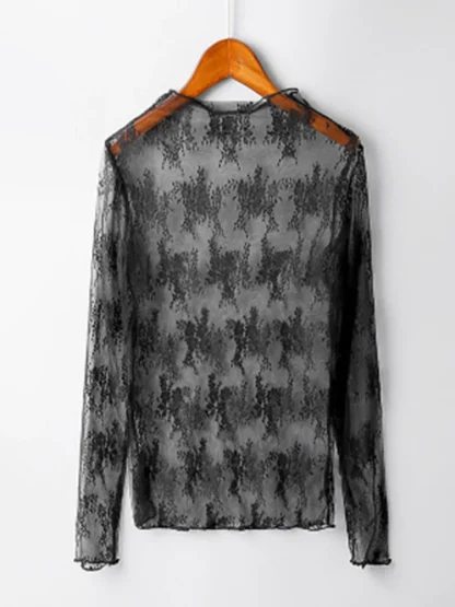 Floral Patterned See-through Top - Image 5