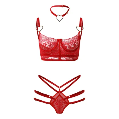 Strappy Lace Transparent Lingerie - Image 5