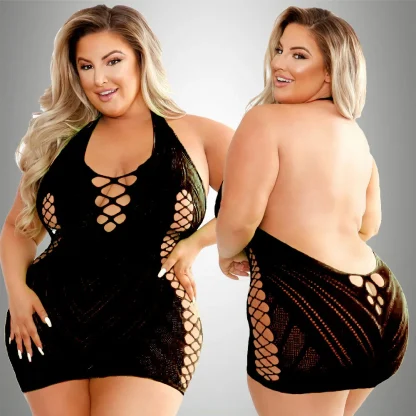 Sexy Bodycon Cutout Transparent Babydoll - Image 3